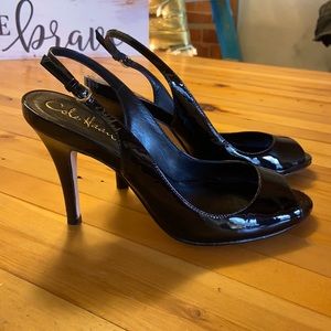 Cole Haan like new black sling backs